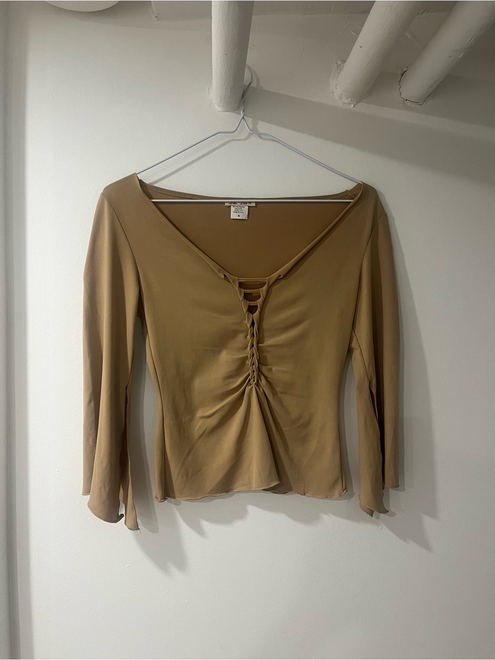 Women's Tan Long Sleeve Top